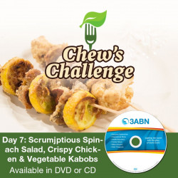 Day 8: Scrumjptious Spinach Salad, Crispy Chicken & Vegetable Kabobs