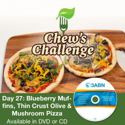 Day 27: Blueberry Muffins, Thin Crust Olive & Mushroom Pizza