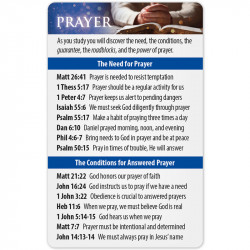 Prayer Bible Reference Card...