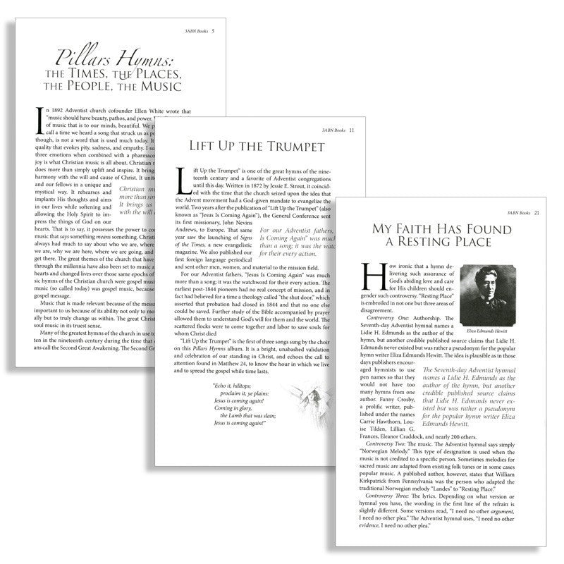 Pillars Hymns Companion booklet